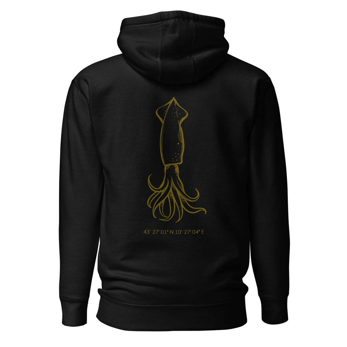 Calmar-Motiv auf Hoodie-Rückseite